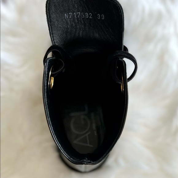 AGL Patent Leather Combat Boot - Picture 3 of 6